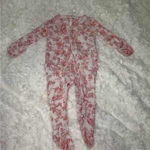 Posh Peanut Pink Antoinette Floral Newborn Ruffle Onsie
